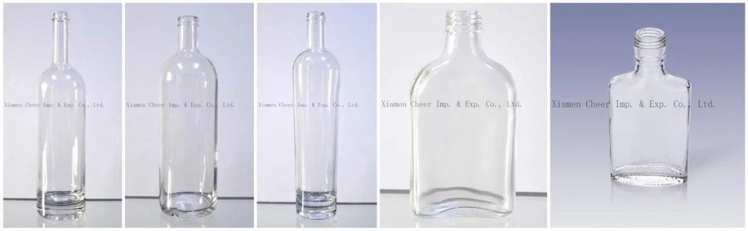 China Wholesale High Quality Whiskey Glass Screen Printing Frosted Glass Liquor Bottles