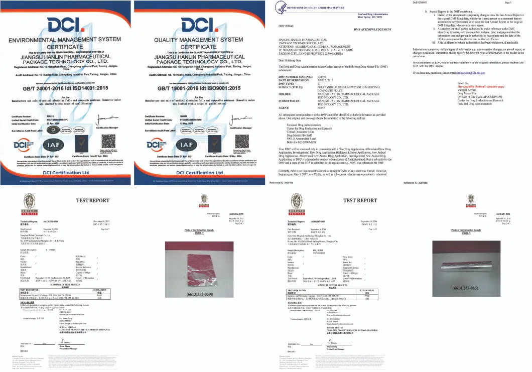 Pharmaceutical Custom Printed Pharma Foil Tablet Strip Packaging